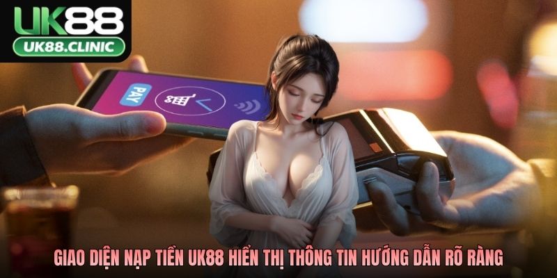 Giao diện nạp tiền UK88 hiển thị thông tin hướng dẫn rõ ràng