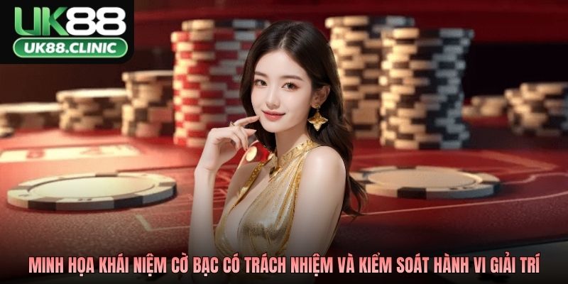 Minh họa khái niệm cờ bạc có trách nhiệm và kiểm soát hành vi giải trí
