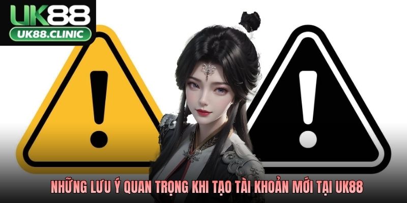 Những lưu ý quan trọng khi tạo tài khoản mới tại UK88